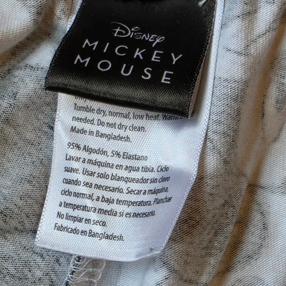 Disney Mickey Mouse Womens Pajama Shorts Black White Sketch Print Size L - Picture 2 of 6